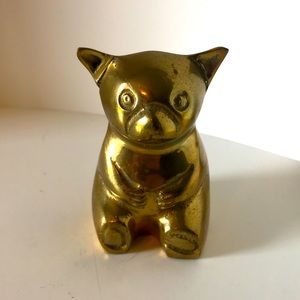 Vintage Brass Bear International Imports Handmade in Korea Figurine.